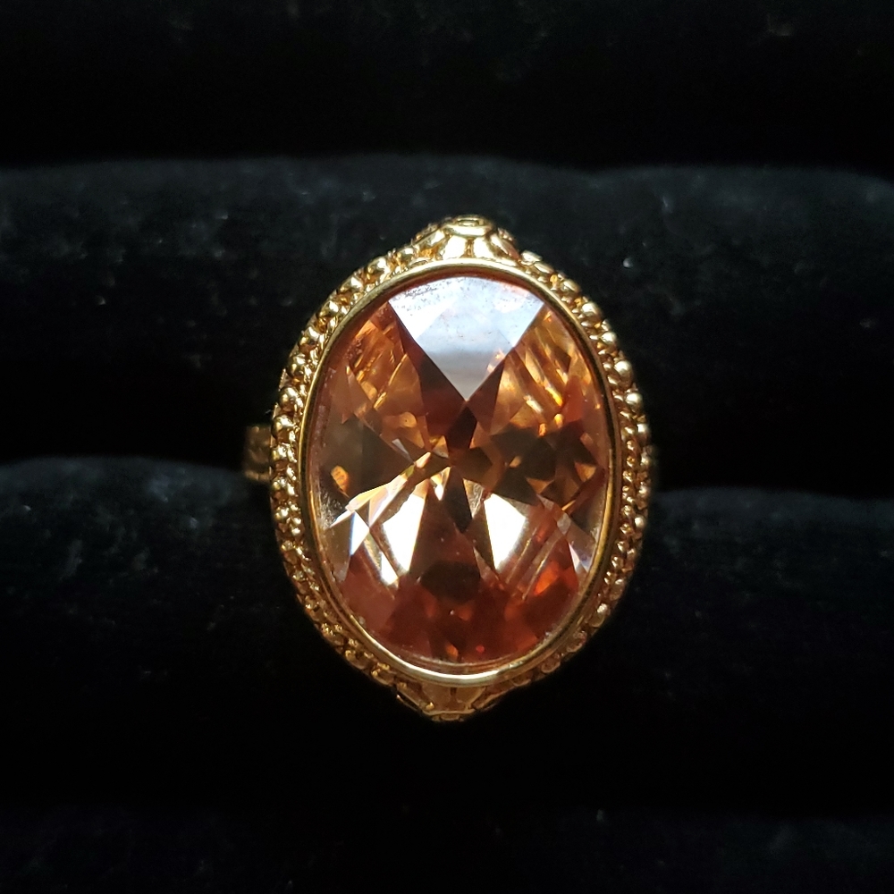 Gold plated cocktail ring